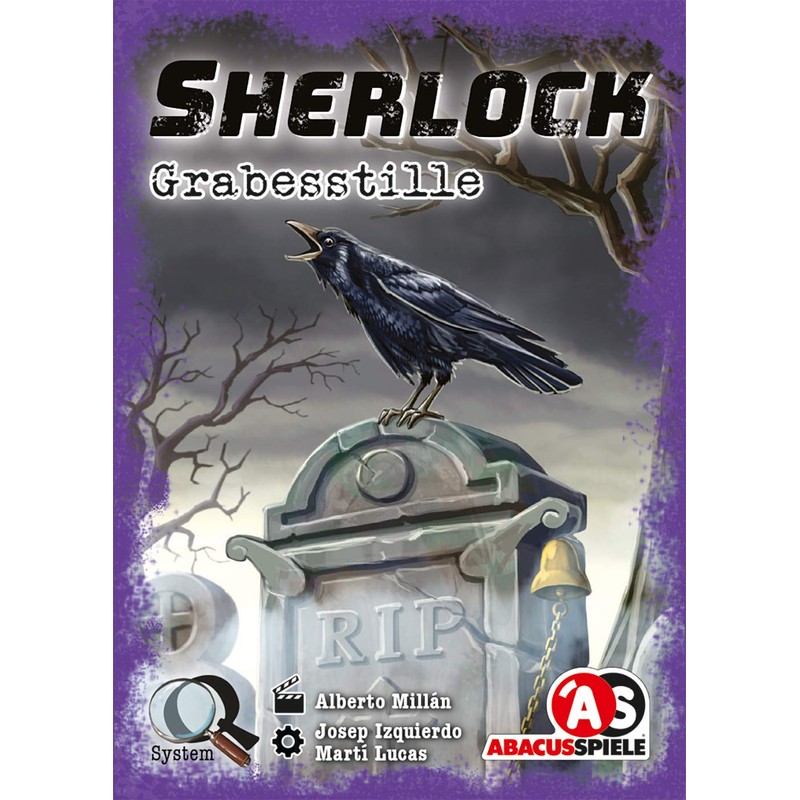 ABACUSSPIELE Sherlock 48201 Grave Silence Crime Card Game Silver