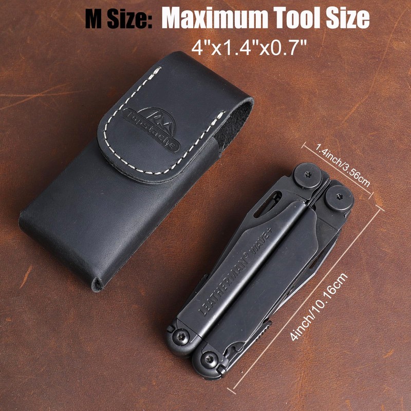 Topstache Leather Multitool Sheath for Belt - Multitool Holster for