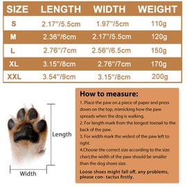 REESTBOO Dog Shoes, Paw Protection, Pack of 4 Non-Slip Dog Shoes, Dog Boots, Paw Protection with Reflective Strap and Velcro Fastening, Paw Protection Shoes for Large Dogs, Winter, Brown (XXL)