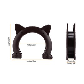 Cat Interior Door, Cute Cat Head-Shaped Pet Door for Interior Doors, Hole Pass Fits Hollow Interior Doors or Solid Interior Doors