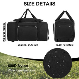 LARIPOP Baseball Bag Softball Equipment Duffel Bag Youth Adult Men Women, 70L Waterproof Sports Bag with 2 Bat Sleeves, Hidden Straps, Breathable Shoe Compartment for Training Games