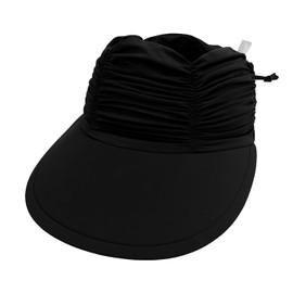 YAMEE Visor Cap Women's UV Protection, Sun Visor Women's Elastic Sun Shield, Lightweight Sun Hats Large Brim, Sun Visor Women's Summer Cap Breathable for Beach, Camping, Picnics, Hiking, black