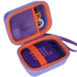 Lebakort Hard Case Compatible with JBL Go 4 Go 3 Go3 ECO Portable Bluetooth Speaker (Purple Case)