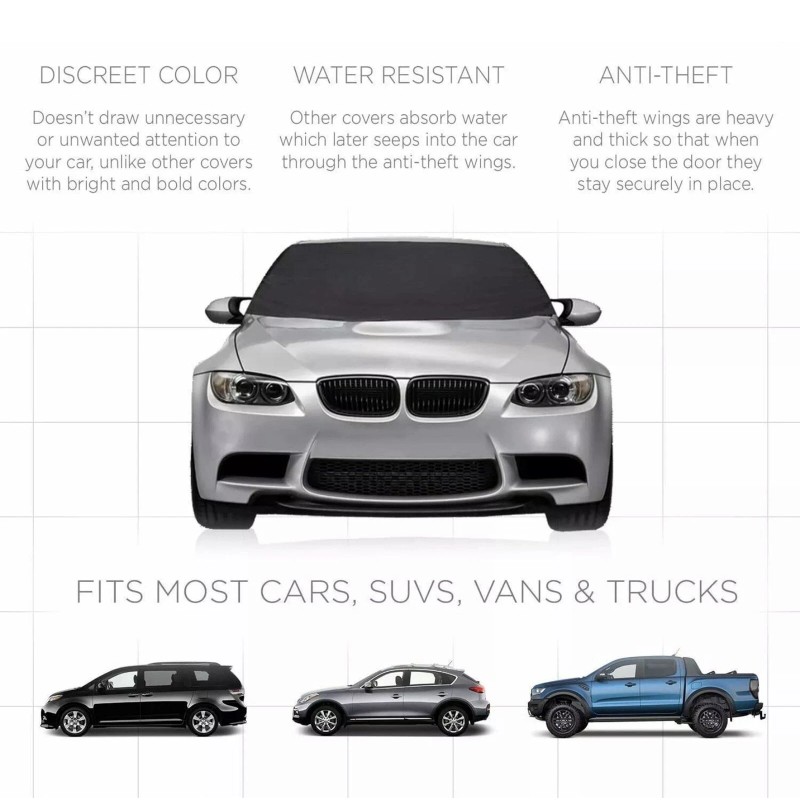OxGord Car Windshield Cover for Ice and Snow, Waterproof Frost