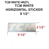 USA TCM FORKLIFT VYNIL DECAL STICKER WHITE HORIZONTAL 9.5" X
