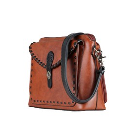 Concealed Carry Evelyn Leather Crossbody Organizer by Lady Conceal
