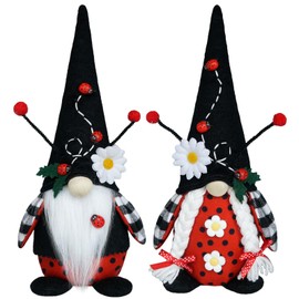 Ladybug Gnomes Decor Spring Gnomes Decorations for Home Birthday Gnome Decor Gifts Summer Gnome Tiered Tray Decor Ladybug Garden Decor Gifts for Women