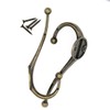 LXZ 4 PCs Antique Brass Wall Mounted Hooks - Wall