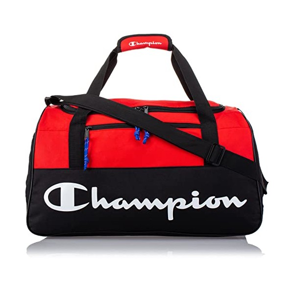 Champion unisex adult Velocity Duffel Bag, Red, One Size US