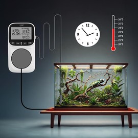 revolt Temperature Controller 230 V: Set of 4 Digital Socket Thermostats for Heating and Air Conditioners (Wireless Socket Thermostat, Thermostat Socket Remote Sensor, Timer Switch)