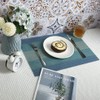 HeloHo Blue Placemats Set of 6,Stain-Resistant Kitchen Table Mats Washable