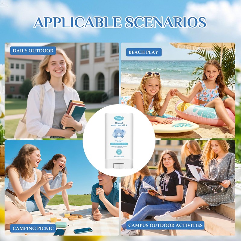 Crunier Pack of 2 Sun Cream Stick Children SPF 50,