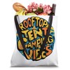 Rooftop Tent Camping Vibes | Handdrawn Style Adventure Tote Bag