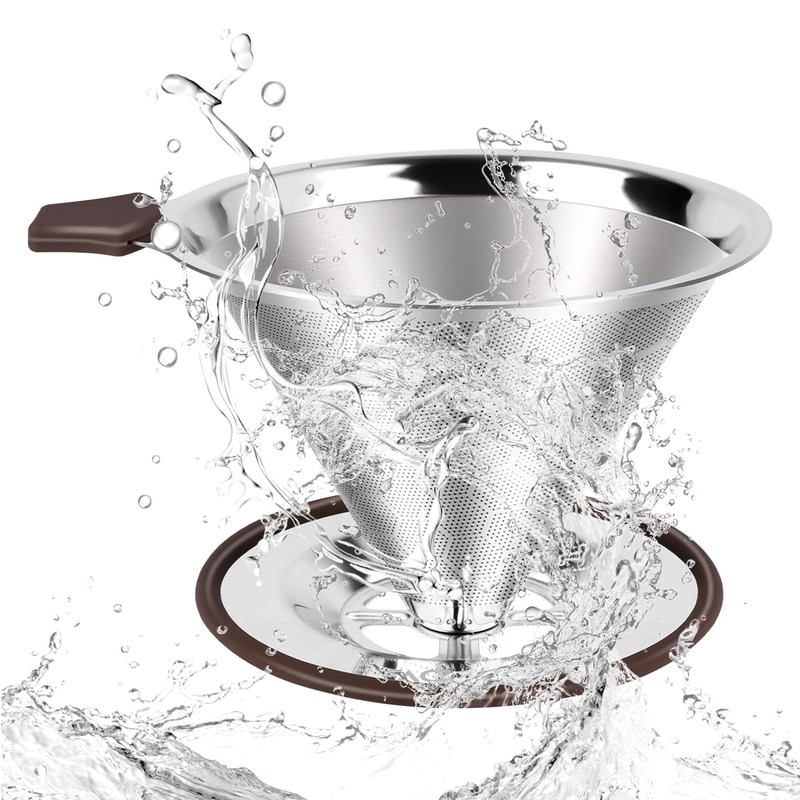 FACIACC Coffee Dripper Coffee Filter Stainless Steel Filter Slow Coffee