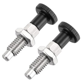 PATIKIL Push Fit Ball Nose Spring Plunger, 2 Pcs M6x1 Spring Return Knob Plunger 304 Stainless Steel Retractable Coarse Thread Index Plunger for Industrial Equipment