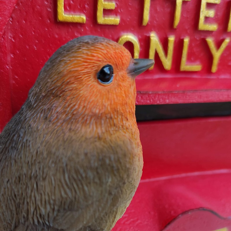 Vivid Arts Garden Decor - Postbox with Robin - BG-PB23-F