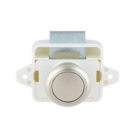 Push Button Catch Lock Cabinet Door, MACHSWON Door Lock with Push Button Closure Lock Lock Button for Cupboard Drawer Caravan Motorhome (White)