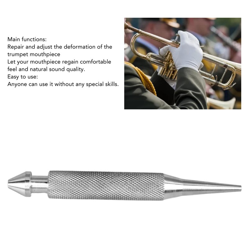 Trumpet Mouthpiece Truing Repair Tool Metal Professional Remove Dents Trumpet