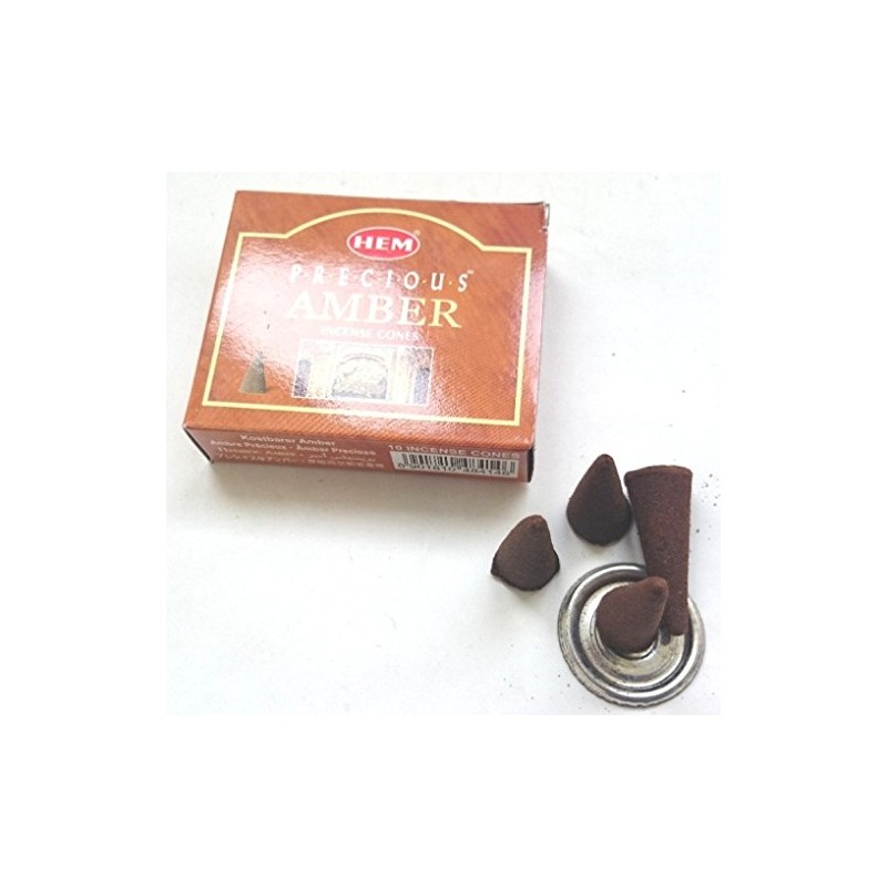 HEM Incense Precious Amber Cones Set of 3
