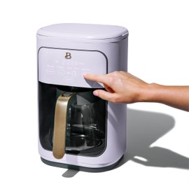 Beautiful Drew Coffee Maker, 14-Cup, Touch Display, Programmable, 1200W, Stainless Steel, Keep Warm, 24h Timer (LAVENDER)