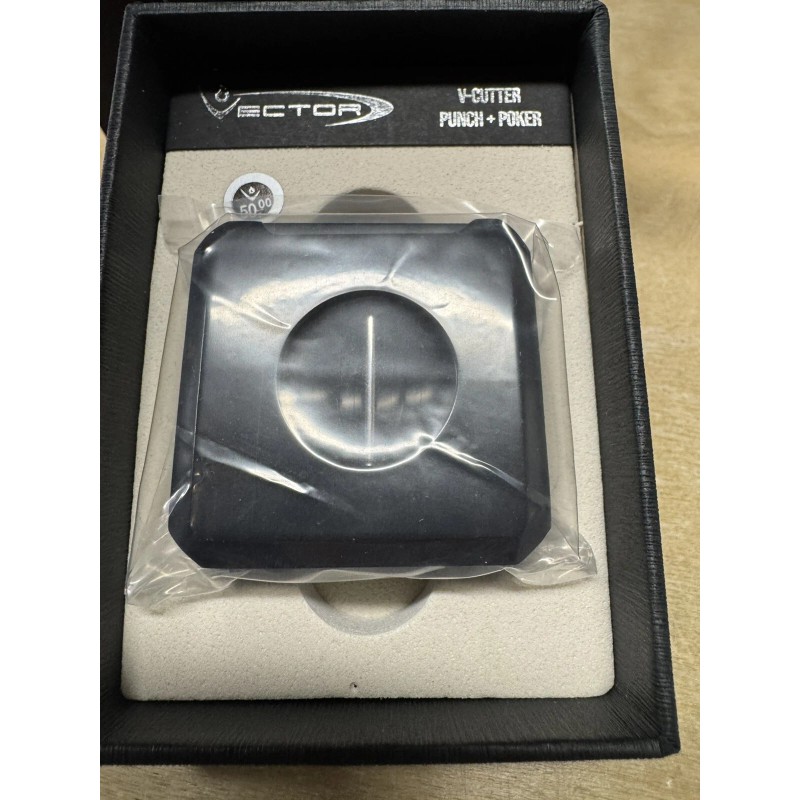 Vector VCUBE Cigar Cutter Punch V-Cut Poker and Rest -