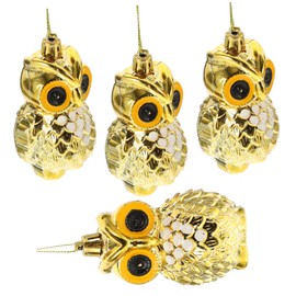 Yardenfun 4pcs Owl Pendant Xmas Tree Pendant Christmas Tree Hanging Owl Xmas Tree Decor Hanging Xmas Tree Ornament Hanging Decors Christmas Owl Christmas Tree Decorations Xmas Decors Plastic