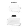LSYYSL 4 Pieces Transparent Business Card Box, Plastic Business Card