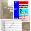 6 x Plastic Dust Sheets for Decorating 12ft x 9ft