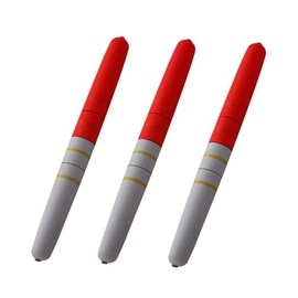 rebelFIN - 10" Tube Balsa Wood Fishing Floats - Red & White (3-Pack)