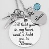 Memorial Jewelry, Stainless Steel Pendant, Necklace,I'll Hold You In My