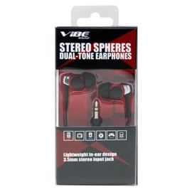 DGL VS-926-RED Stereo Spheres Dual- Tone Earphones, Red