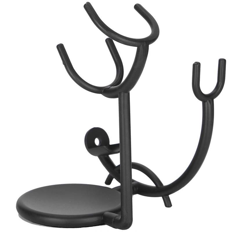 Curved Razor and Shaving Brush Stand Display Dry Brush Compatible