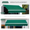 Outsunny 8' x 7' Patio Retractable Awning/Manual Exterior Sun Shade