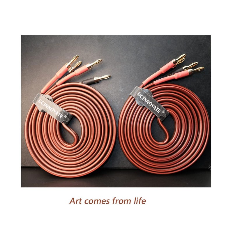 [UCINNOVATE] OFC Oxygen-Free Pure Copper Wire Speaker Cable with Banana