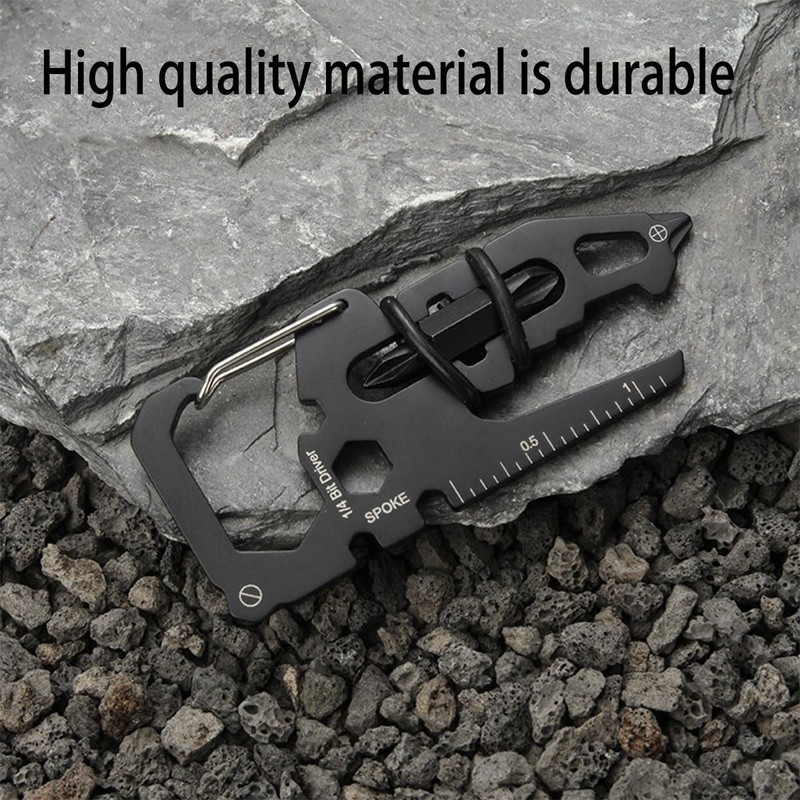 AIMALL Portable 7-in-1 Stainless Steel Tool Card, EDC Multi-Function Tool