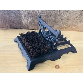Midwest Craft House LARGE Cast Iron Boot Shoe Brush Mud Scraper Mud Room Rustic Heavy Duty Farmhouse