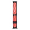 Durable Silicone Watch Strap Replacement Wristband for Watch(Black Red)
