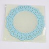 Antique Lace Wind Vinyl Coasters Clear x Blue Diameter 100 mm