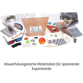 Kosmos KOSMOS 654252 Fun Science - Brain Tricks, Verblüffende Experimente mit optischen Täuschungen und Illusionen, u. a. mit 3D-Brille, Sphericon, Schiefer Raum, Experimentier-Set für Kinder ab 8-12 Jahre