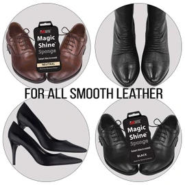 JOB SITE Instant Express Leather Boot & Shoe Shine Sponge - Neutral - 2 Pack
