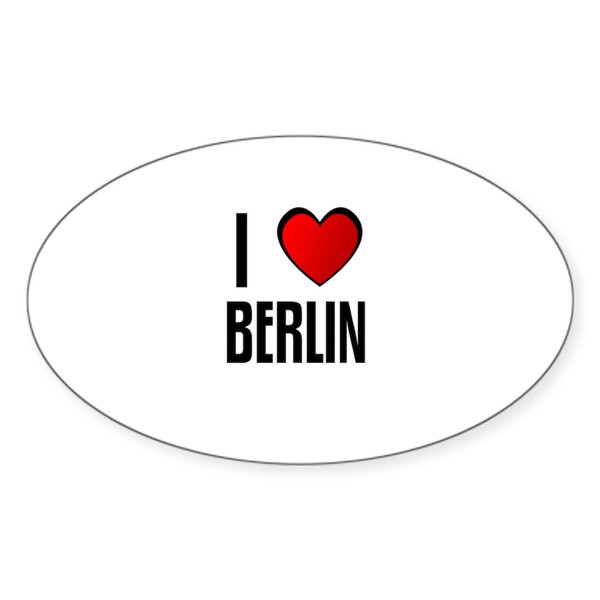 CafePress I Love Berlin Oval Sticker Oval Car Bumper Sticker