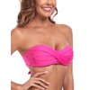 Ocean Blues Women's Hot Pink Bandeau Bikini Top Strapless Bathing