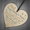 RED OCEAN DAD Angel Daddy Father Birthday Memorial Plaque Wooden