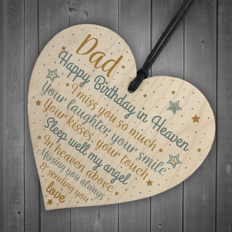 RED OCEAN DAD Angel Daddy Father Birthday Memorial Plaque Wooden