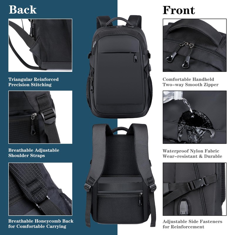 Long Keeper Travel Laptop Backpack Work Bag for Men Women