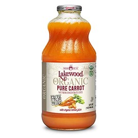 Lakewood Organic PURE Carrot Juice, 32 Fl Oz (Pack of 6)