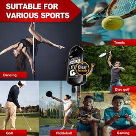 OUTTDOZ Clear Liquid Chalk, Dry Hand Non Sticky Grip Enhancer, Transparent Anti-Slip Solution for Pole Dancing Tennis Golf Pickleball Badminton and All Sports.