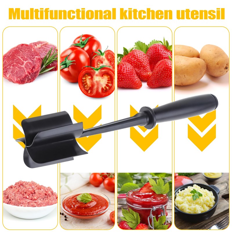 5-Blade Meat Chopper & Masher – Multi-Purpose Kitchen Tool for