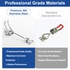 RiaYer Industrial Strength Toggle Clamp Set, 304 SS Locking Hasp