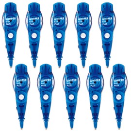 Plus 43448 x 10 Correction Tape, WhiteRush Replacement Tape, 0.2 inches (5 mm), Blue, Pack of 10